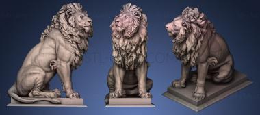 3D model lion looking away (STL)